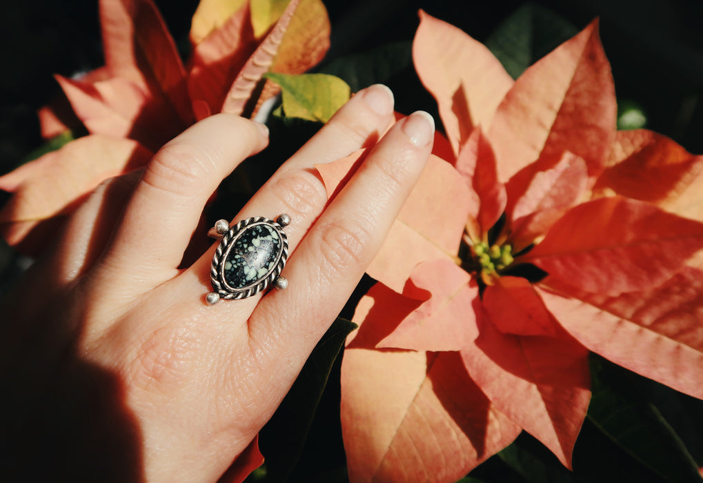 Poseidon Variscite Ring - size 7