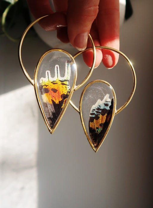 Butterfly Halo Spike Earrings (made to order)