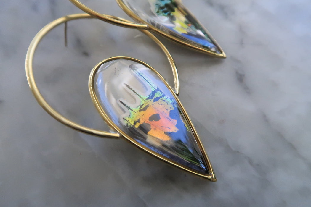 Butterfly Halo Spike Earrings (made to order)