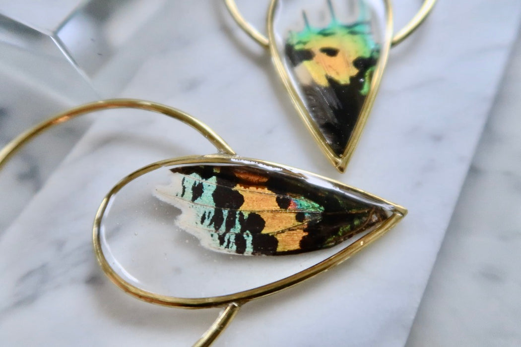 Butterfly Halo Spike Earrings (made to order)