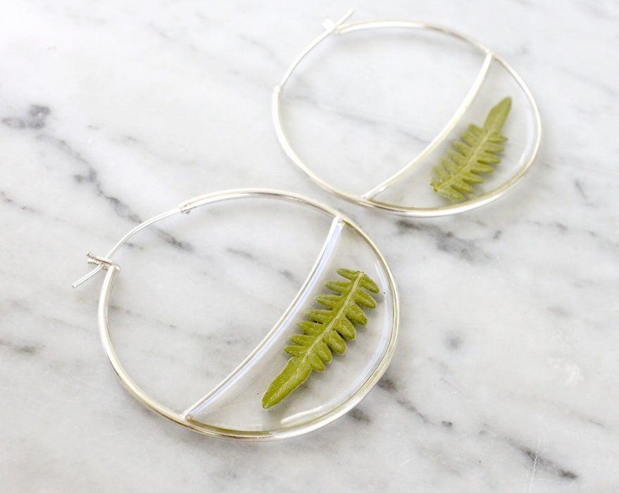 XL Fern Hoops - made-to-order
