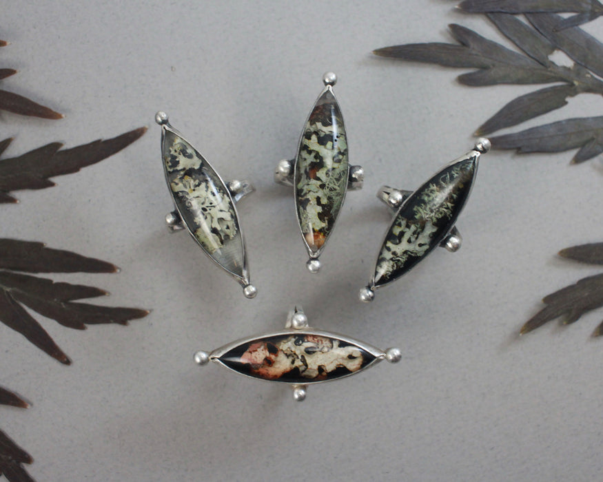 Lichen Marquise Ring - made-to-order