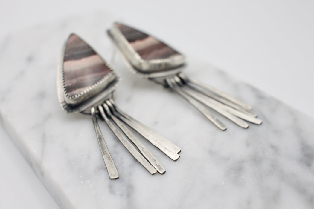 Serape Jasper Fringe Earrings