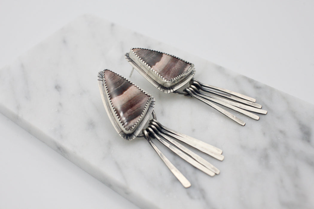 Serape Jasper Fringe Earrings