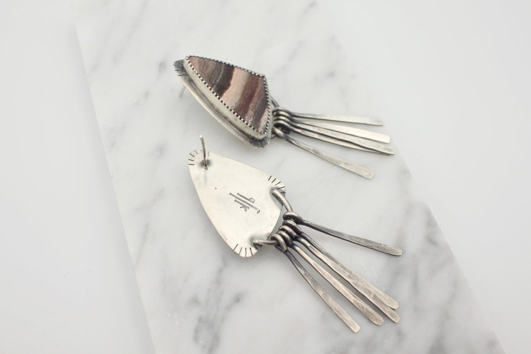 Serape Jasper Fringe Earrings