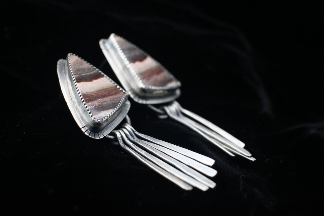 Serape Jasper Fringe Earrings