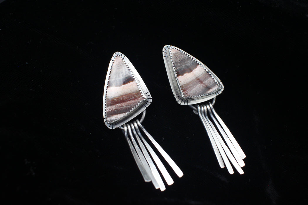 Serape Jasper Fringe Earrings