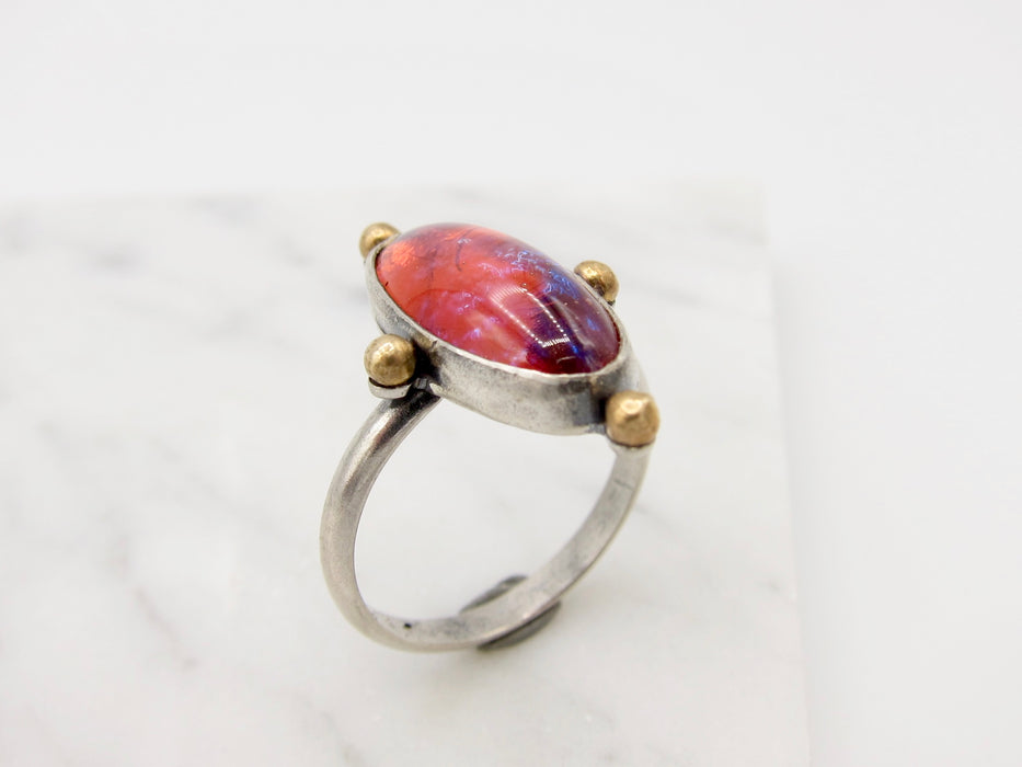 Dragons Breath Opal Ring - size 8.75 US