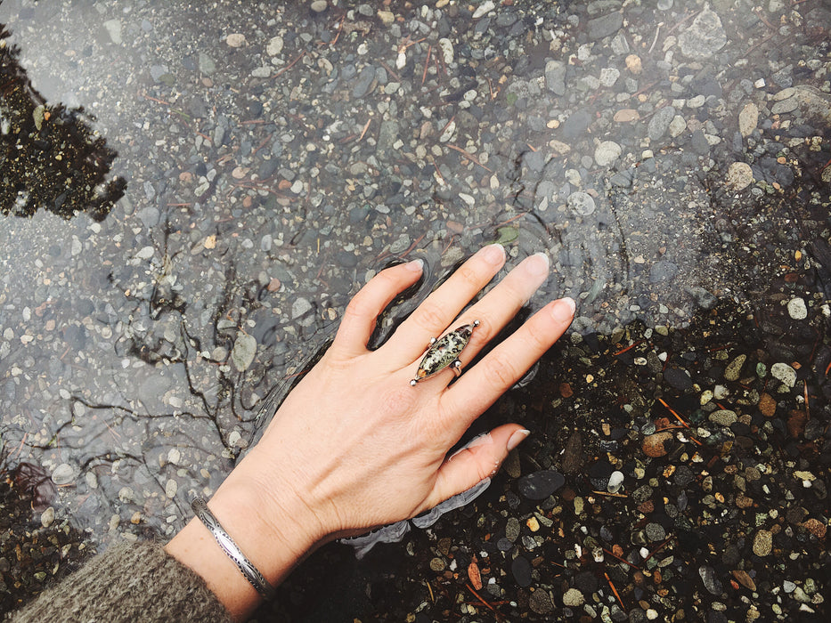 Lichen Marquise Ring - made-to-order