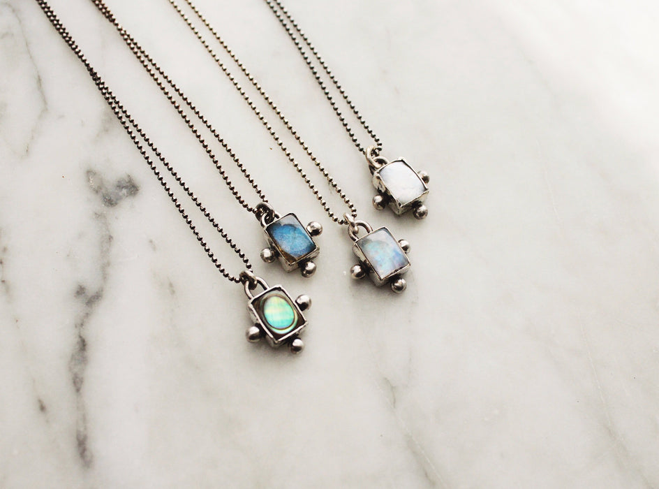 Daily Tablet Pendant - choose your stone