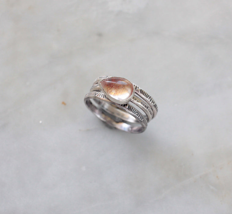Copper Rutilated Quartz Stacker - US 5.75