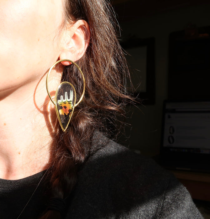 Butterfly Halo Spike Earrings (made to order)