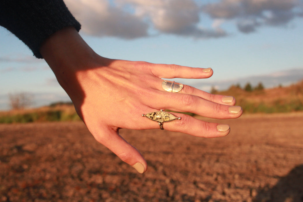 Lichen Marquise Ring - select your size