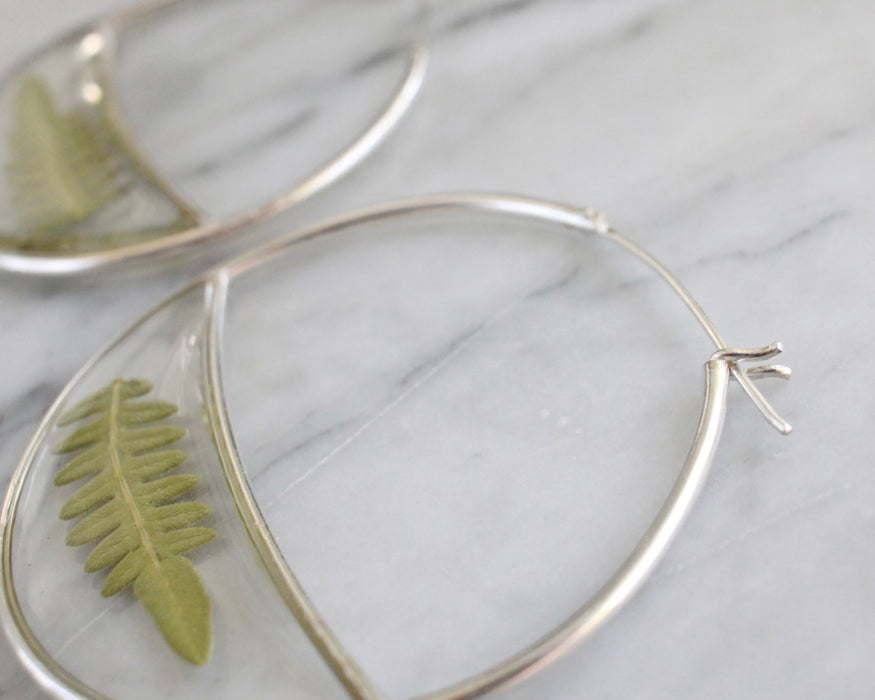 XL Fern Hoops - made-to-order