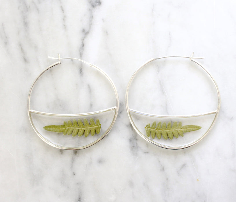 XL Fern Hoops - made-to-order