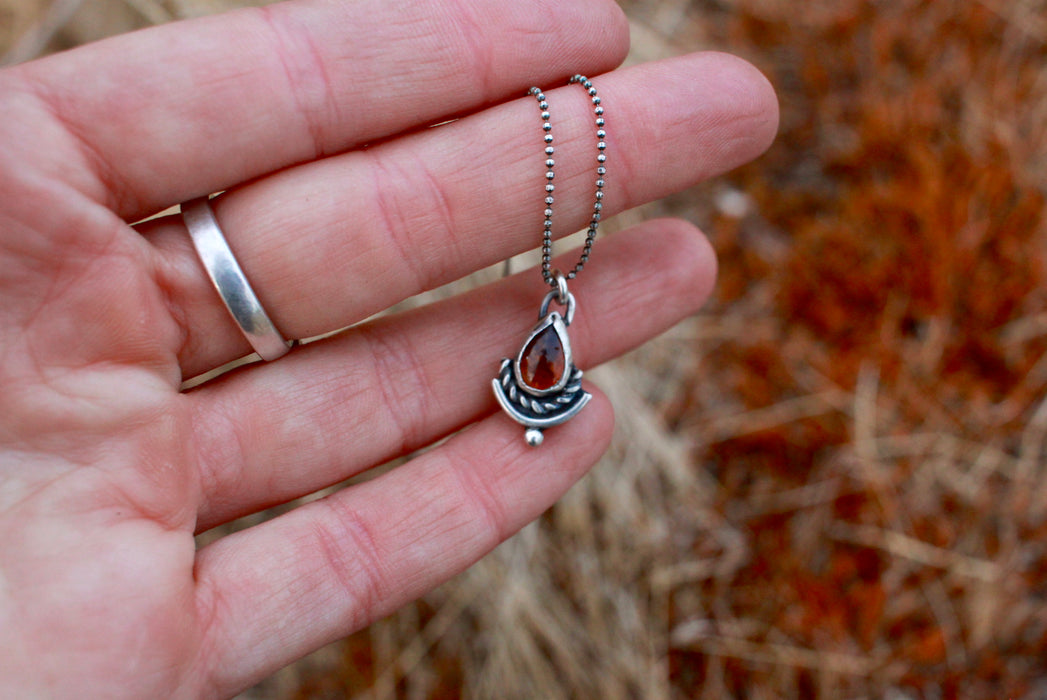 Mini Drop and Twist Pendant - choose your stone