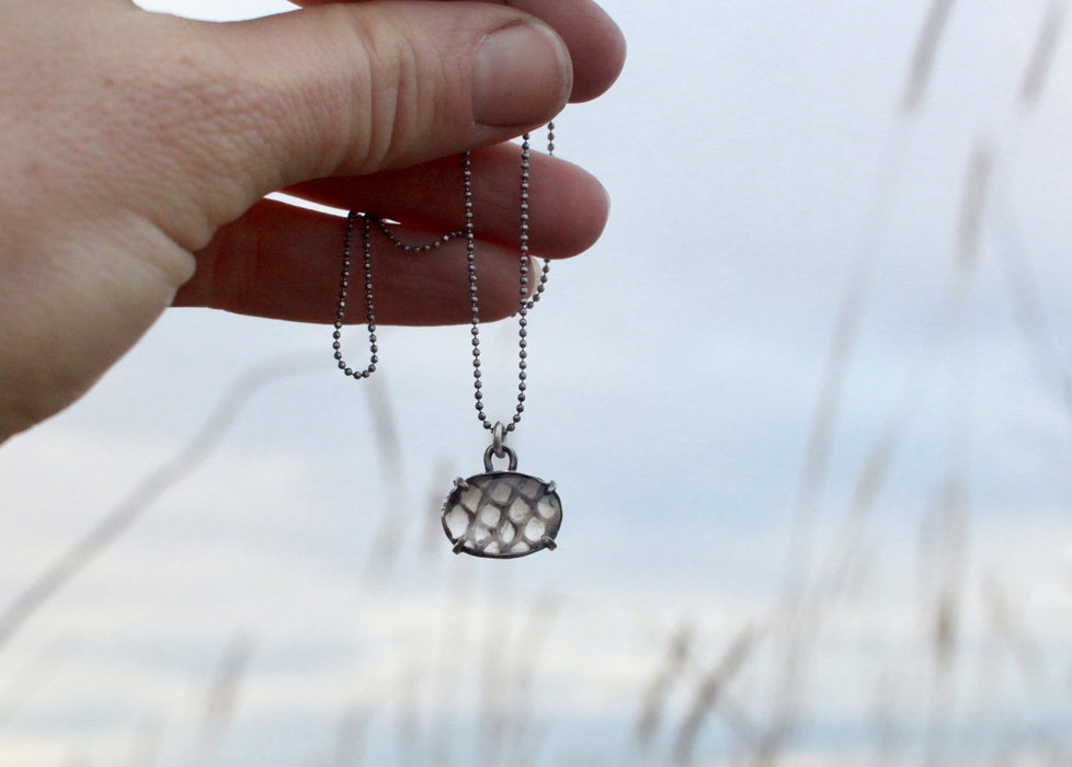 MINI Snakeskin - or - Leaf Skeleton Pools of Light Pendant - select your pendant