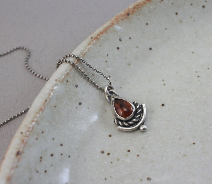 Mini Drop and Twist Pendant - choose your stone